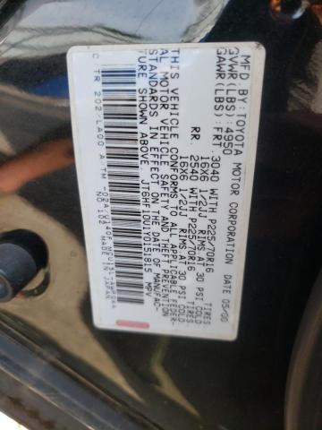 Photo 10 from auction – 2000 LEXUS RX 300 with VIN JT6HF10U1Y0151815