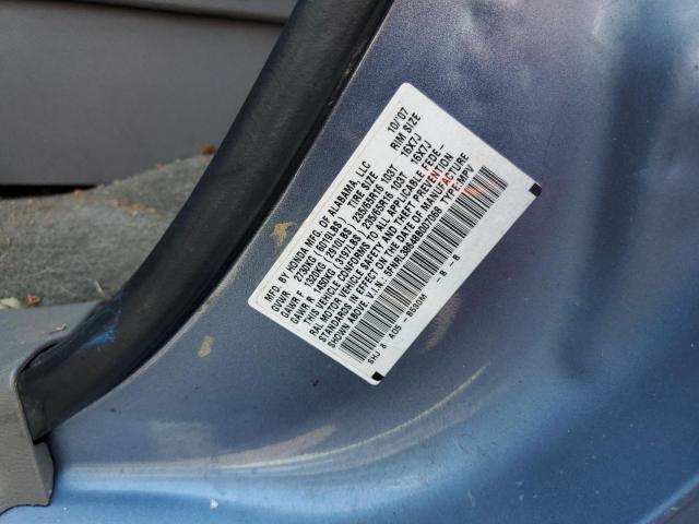 Photo 10 from auction – 2008 HONDA ODYSSEY EX with VIN 5FNRL38648B007068