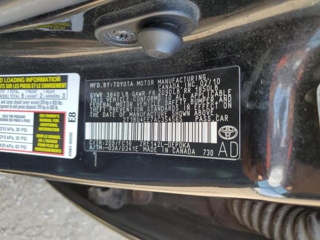 Photo 10 from auction – 2010 TOYOTA COROLLA BA with VIN 2T1BU4EE7AC354565
