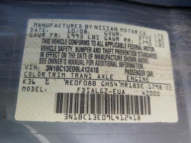Photo 10 from auction – 2009 NISSAN VERSA S with VIN 3N1BC13E09L412418