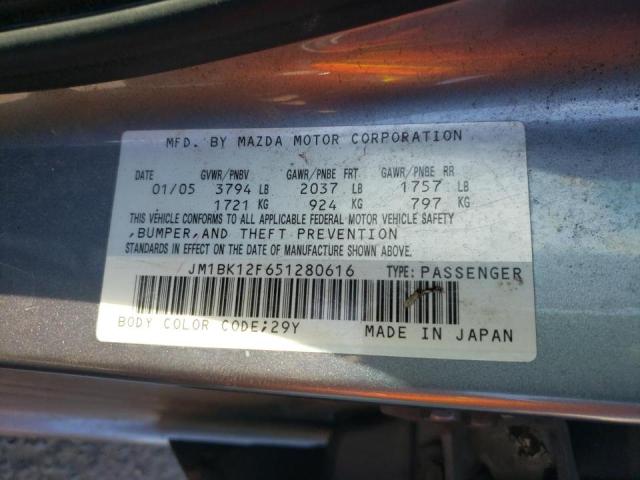 Photo 10 from auction – 2005 MAZDA 3 I with VIN JM1BK12F651280616