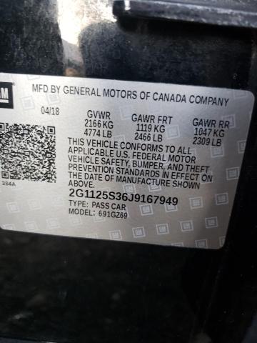 Photo 10 from auction – 2018 CHEVROLET IMPALA PRE with VIN 2G1125S36J9167949