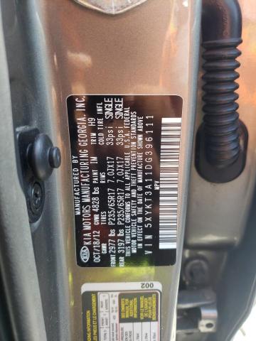 Photo 10 from auction – 2013 KIA SORENTO LX with VIN 5XYKT3A11DG396111