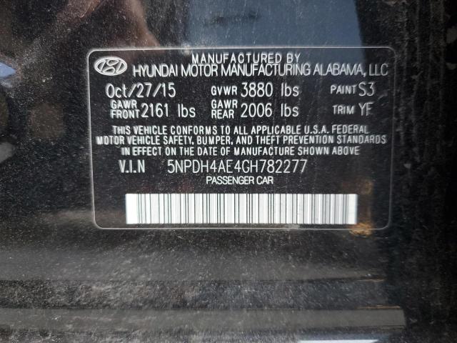 Photo 10 from auction – 2016 HYUNDAI ELANTRA with VIN 5NPDH4AE4GH782277
