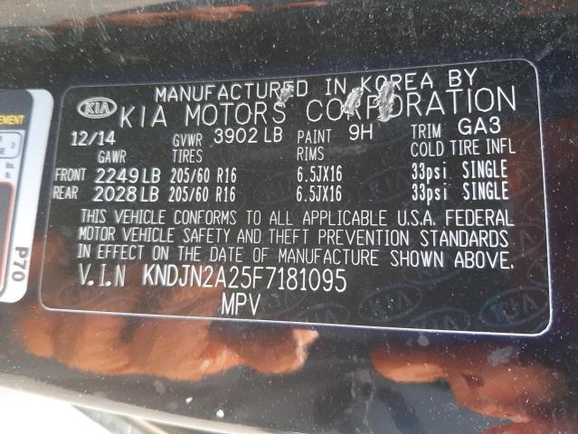 Photo 10 from auction – 2015 KIA SOUL with VIN KNDJN2A25F7181095
