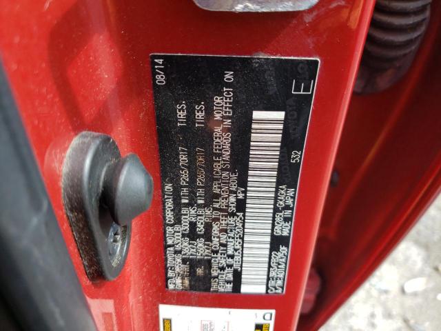 Photo 10 from auction – 2015 TOYOTA 4RUNNER SR with VIN JTEBU5JR5F5204954