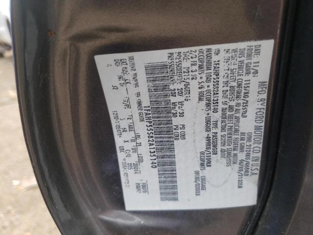 Photo 10 from auction – 2002 FORD TAURUS SES with VIN 1FAHP55S82A135140