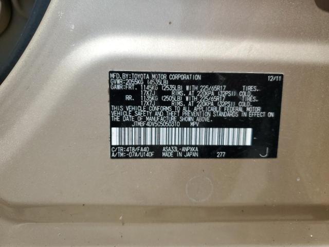 Photo 10 from auction – 2012 TOYOTA RAV4 with VIN JTMBF4DV5C5050310