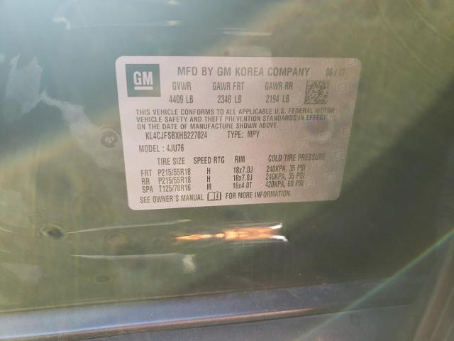 Photo 10 from auction – 2017 BUICK ENCORE PRE with VIN KL4CJFSBXHB227024