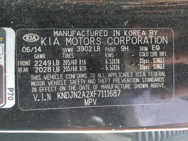 Photo 10 from auction – 2015 KIA SOUL with VIN KNDJN2A2XF7111687