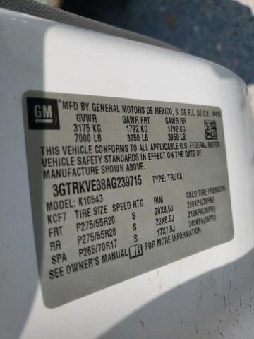 Photo 10 from auction – 2010 GMC SIERRA K15 with VIN 3GTRKVE38AG239715