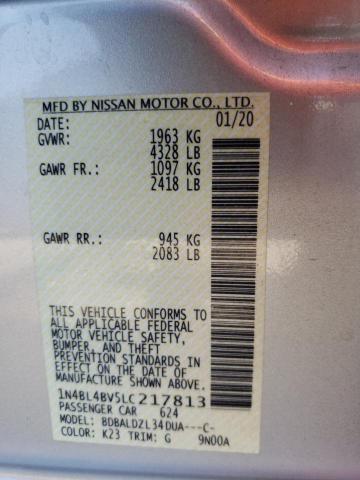 Photo 10 from auction – 2020 NISSAN ALTIMA S with VIN 1N4BL4BV5LC217813