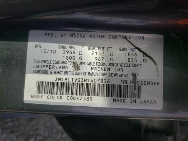 Photo 10 from auction – 2011 MAZDA 3 I with VIN JM1BL1VG3B1407836
