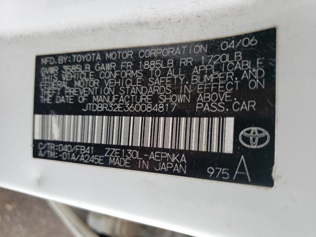 Photo 10 from auction – 2006 TOYOTA COROLLA CE with VIN JTDBR32E360084817