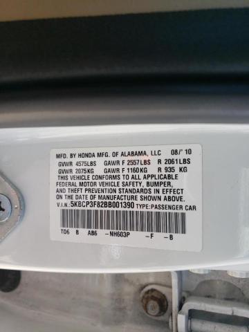 Photo 10 from auction – 2011 HONDA ACCORD EXL with VIN 5KBCP3F82BB001390