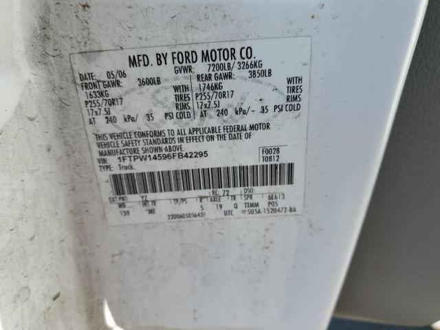 Photo 10 from auction – 2006 FORD F150 SUPER with VIN 1FTPW14596FB42295