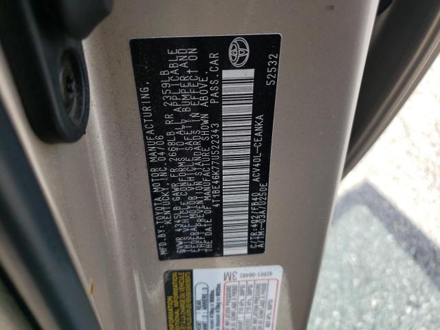 Photo 10 from auction – 2007 TOYOTA CAMRY CE with VIN 4T1BE46K77U522343