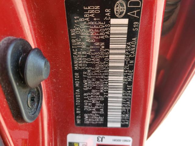 Photo 10 from auction – 2011 TOYOTA COROLLA BA with VIN 2T1BU4EEXBC670463