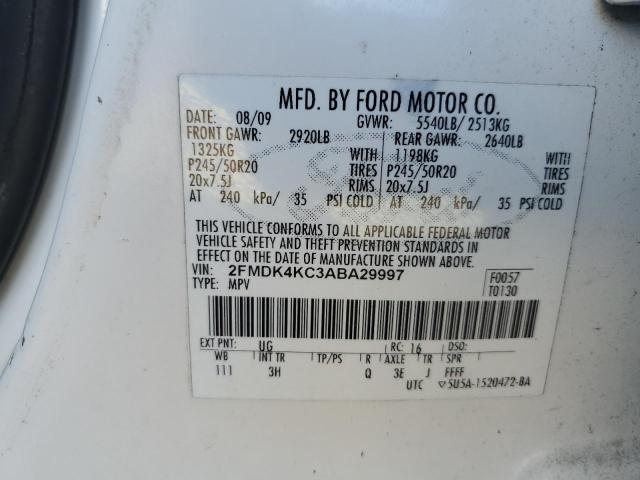 Photo 10 from auction – 2010 FORD EDGE LIMIT with VIN 2FMDK4KC3ABA29997