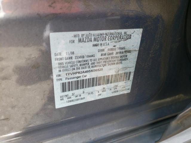 Photo 10 from auction – 2009 MAZDA 6 I with VIN 1YVHP82A495M36525