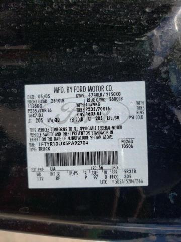 Photo 10 from auction – 2005 FORD RANGER with VIN 1FTYR10UX5PA92704