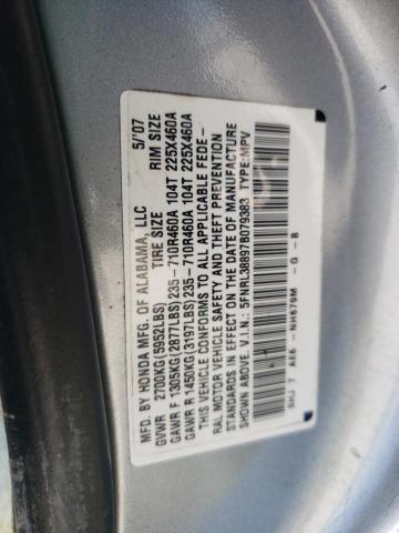 Photo 10 from auction – 2007 HONDA ODYSSEY TO with VIN 5FNRL38897B079383