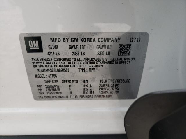 Photo 10 from auction – 2020 BUICK ENCORE GX with VIN KL4MMFS23LB090562