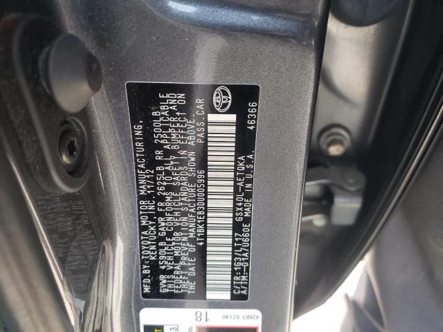 Photo 10 from auction – 2013 TOYOTA AVALON BAS with VIN 4T1BK1EB3DU005996