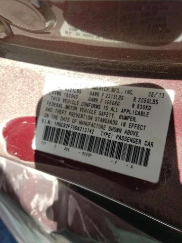 Photo 10 from auction – 2013 HONDA ACCORD EX with VIN 1HGCR2F75DA213742