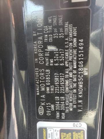 Photo 10 from auction – 2016 KIA SEDONA LX with VIN KNDMB5C18G6151494