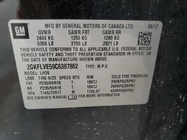 Photo 10 from auction – 2012 GMC TERRAIN SL with VIN 2GKFLVE59C6387862