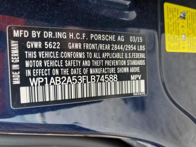 Photo 10 from auction – 2015 PORSCHE MACAN S with VIN WP1AB2A53FLB74588