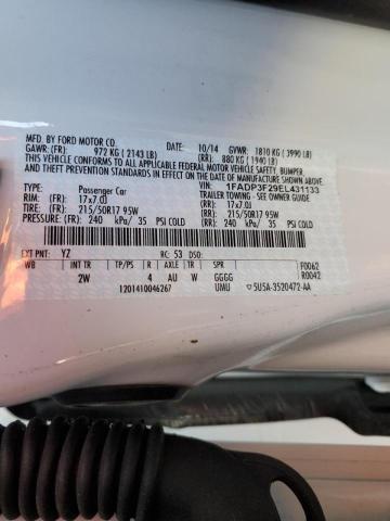 Photo 10 from auction – 2014 FORD FOCUS SE with VIN 1FADP3F29EL431133