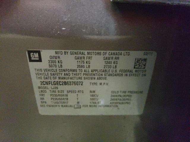 Photo 10 from auction – 2011 CHEVROLET EQUINOX LT with VIN 2CNFLGEC2B6376072