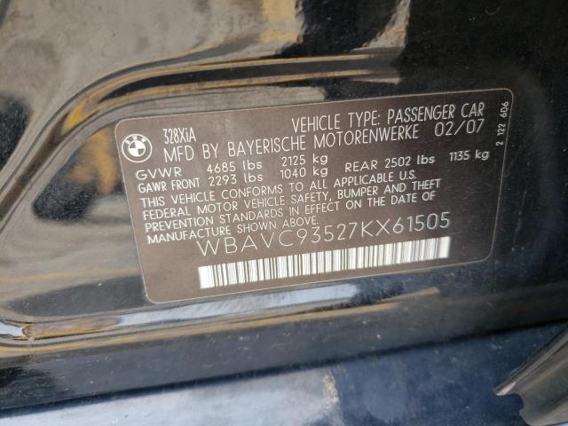 Photo 10 from auction – 2007 BMW 328 XI with VIN WBAVC93527KX61505