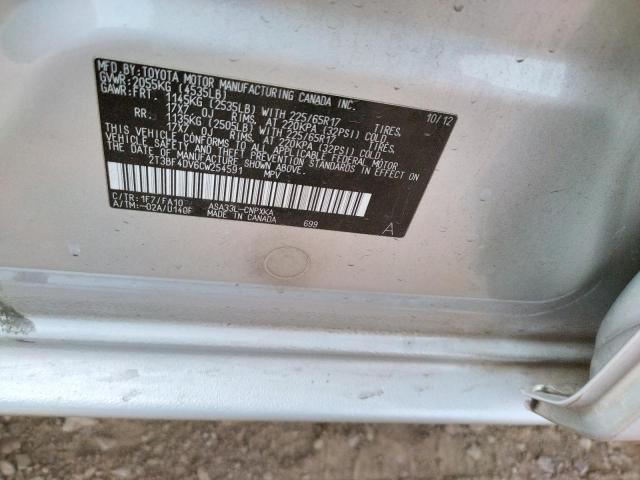 Photo 10 from auction – 2012 TOYOTA RAV4 with VIN 2T3BF4DV6CW254591