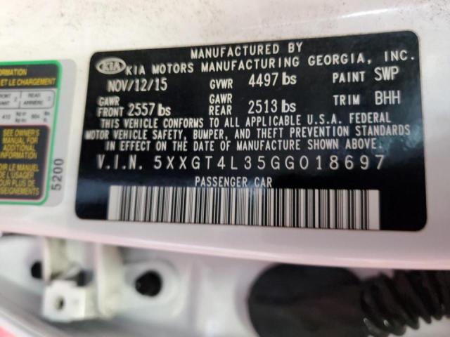 Photo 10 from auction – 2016 KIA OPTIMA LX with VIN 5XXGT4L35GG018697