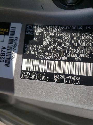 Photo 10 from auction – 2005 TOYOTA SIENNA CE with VIN 5TDZA23C65S253169