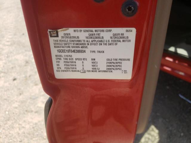 Photo 10 from auction – 2004 CHEVROLET SILVRDO LS with VIN 1GCEC19T64E386934