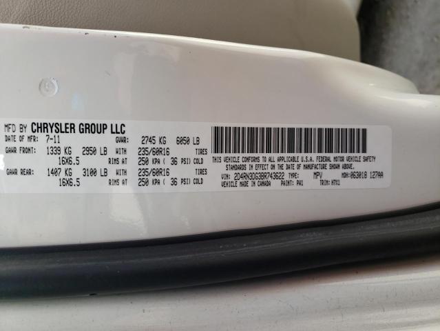Photo 10 from auction – 2011 DODGE GRAND CARA with VIN 2D4RN3DG3BR743622