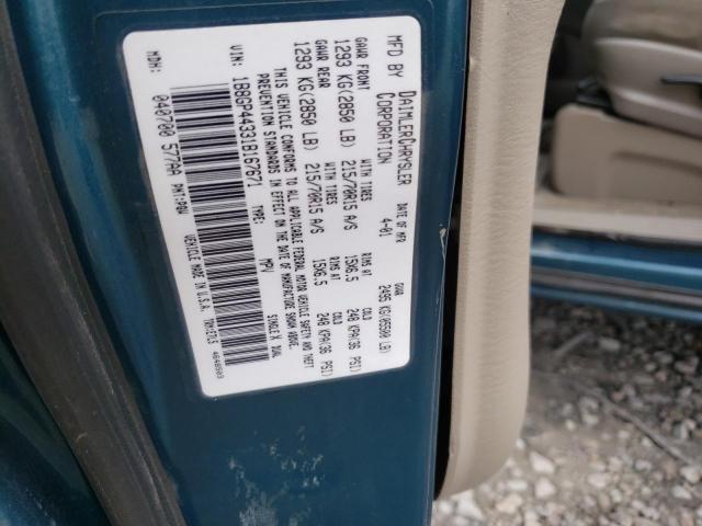 Photo 10 from auction – 2001 DODGE GRAND CARA with VIN 1B8GP44331B167671