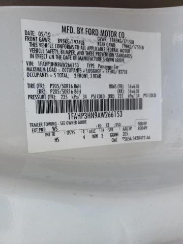 Photo 10 from auction – 2010 FORD FOCUS SEL with VIN 1FAHP3HN9AW266153