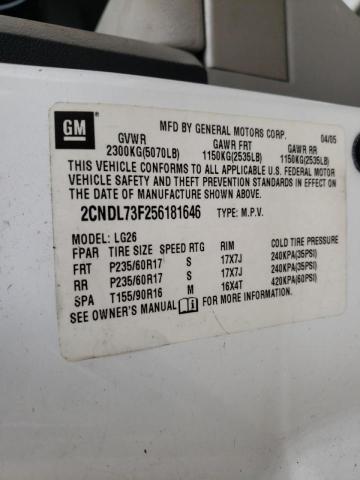 Photo 10 from auction – 2005 CHEVROLET EQUINOX with VIN 2CNDL73F256181646