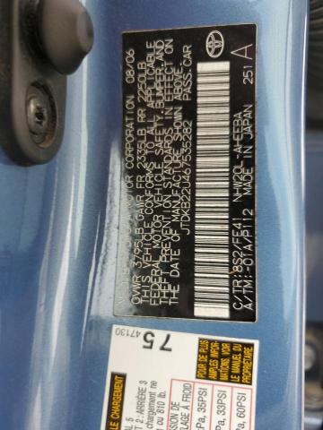 Photo 10 from auction – 2006 TOYOTA PRIUS with VIN JTDKB22U467535282
