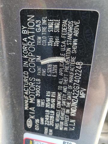Photo 10 from auction – 2016 KIA SOUL with VIN KNDJN2A22G7402248