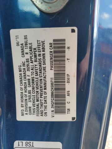 Photo 10 from auction – 2012 HONDA CIVIC EX with VIN 2HGFG3B86CH500711