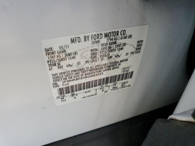 Foto 10 de la subasta – 2011 FORD EXPLORER L con VIN 1FMHK8F81BGA63333