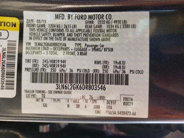 Photo 10 from auction – 2013 LINCOLN MKZ with VIN 3LN6L2GK6DR803546
