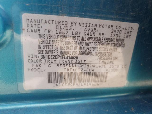 Photo 10 from auction – 2015 NISSAN VERSA NOTE with VIN 3N1CE2CP4FL414626