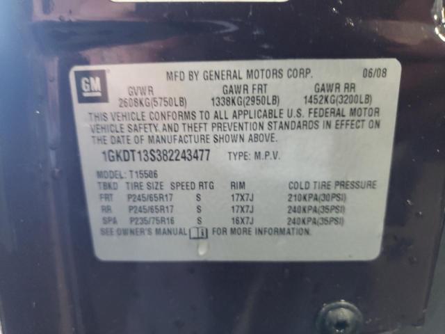 Photo 10 from auction – 2008 GMC ENVOY with VIN 1GKDT13S382243477